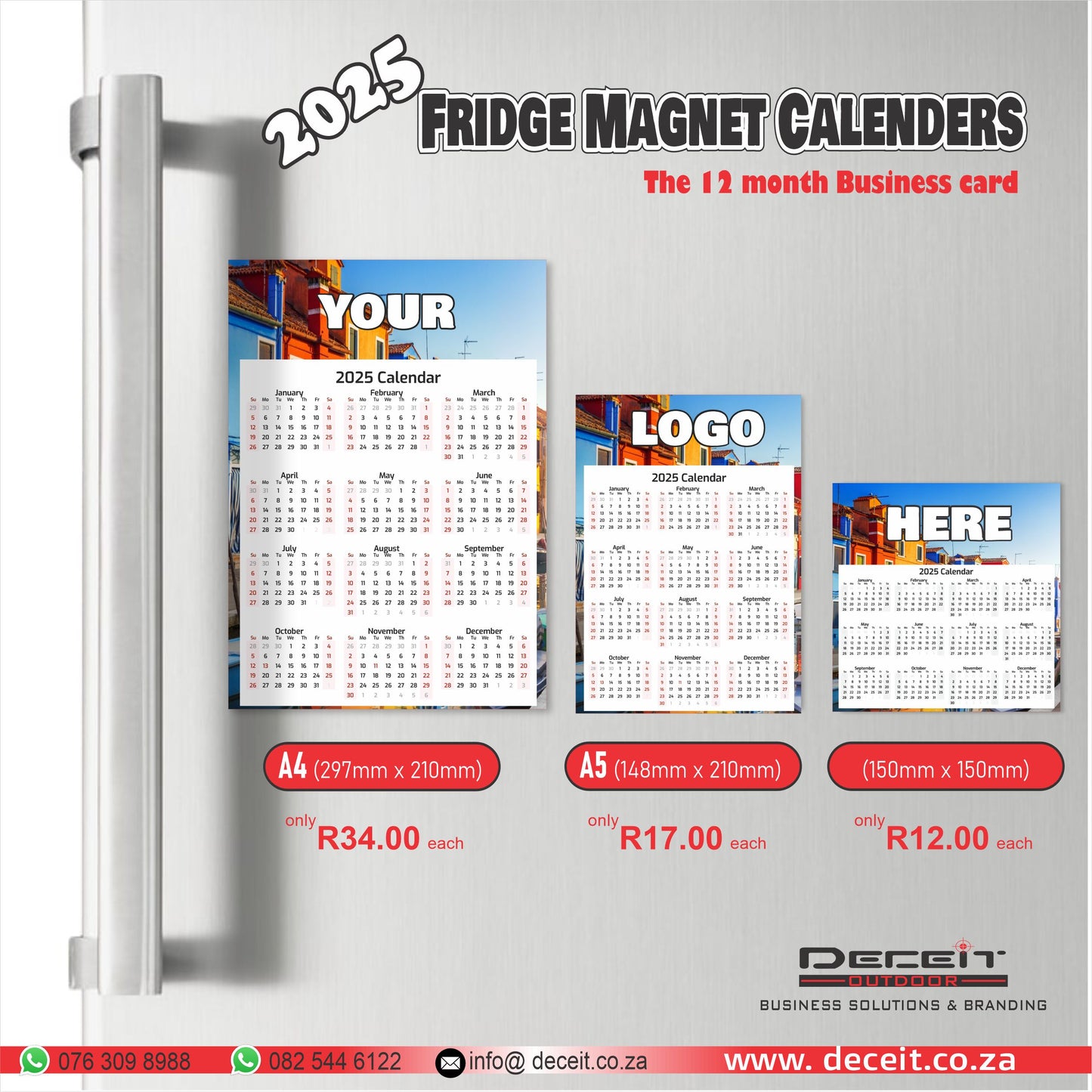 Fridge Magnet Calendars 2025
