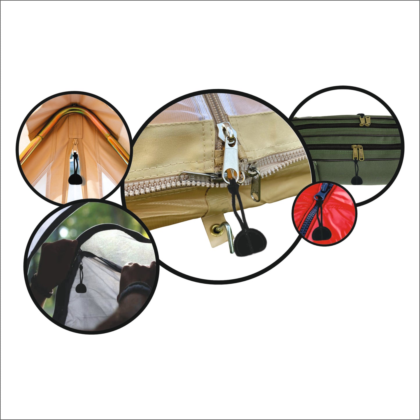 Zipper Pull / Extender (2mm Bungee Cord)