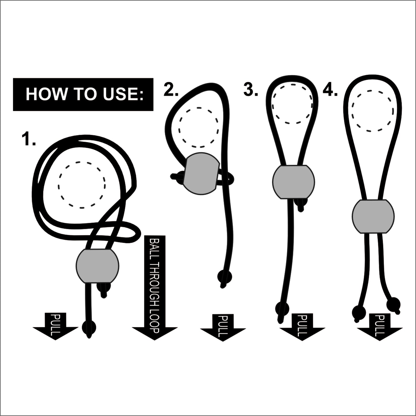 Adjustable Bungee Ball Tie