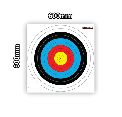Archery Targets 1 Spot 5 Color 10 Ring (PVC or Paper)