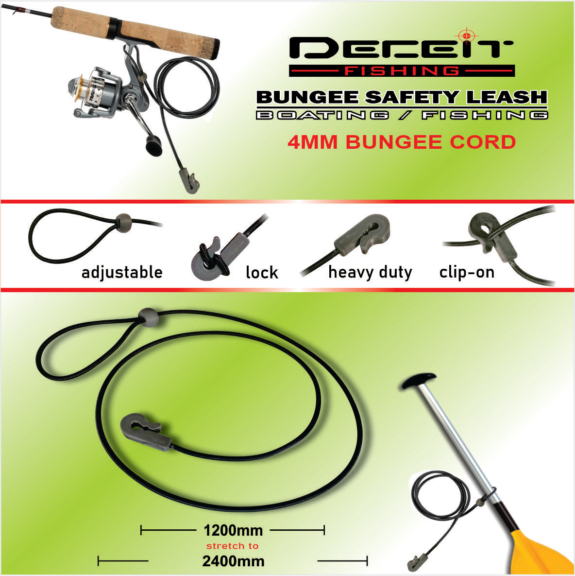 Bungee Leash  (Adjustable Loop and Hook)