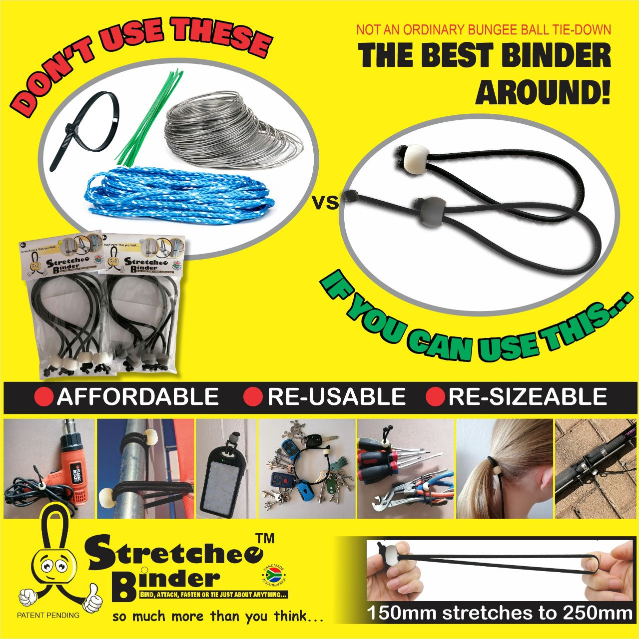 Adjustable Bungee Ball Tie