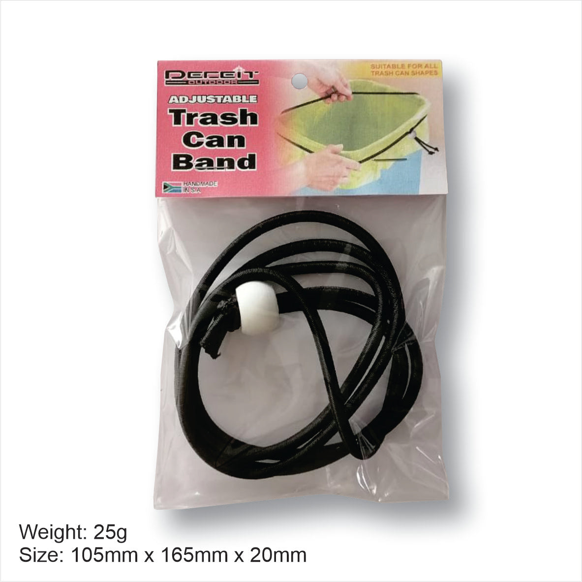 Adjustable Bungee Trash Can Band