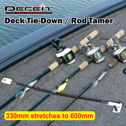 2x Deck Tie-Down / Rod  (Bungee Cord) with free Adhesive Boat Ruler worth R22