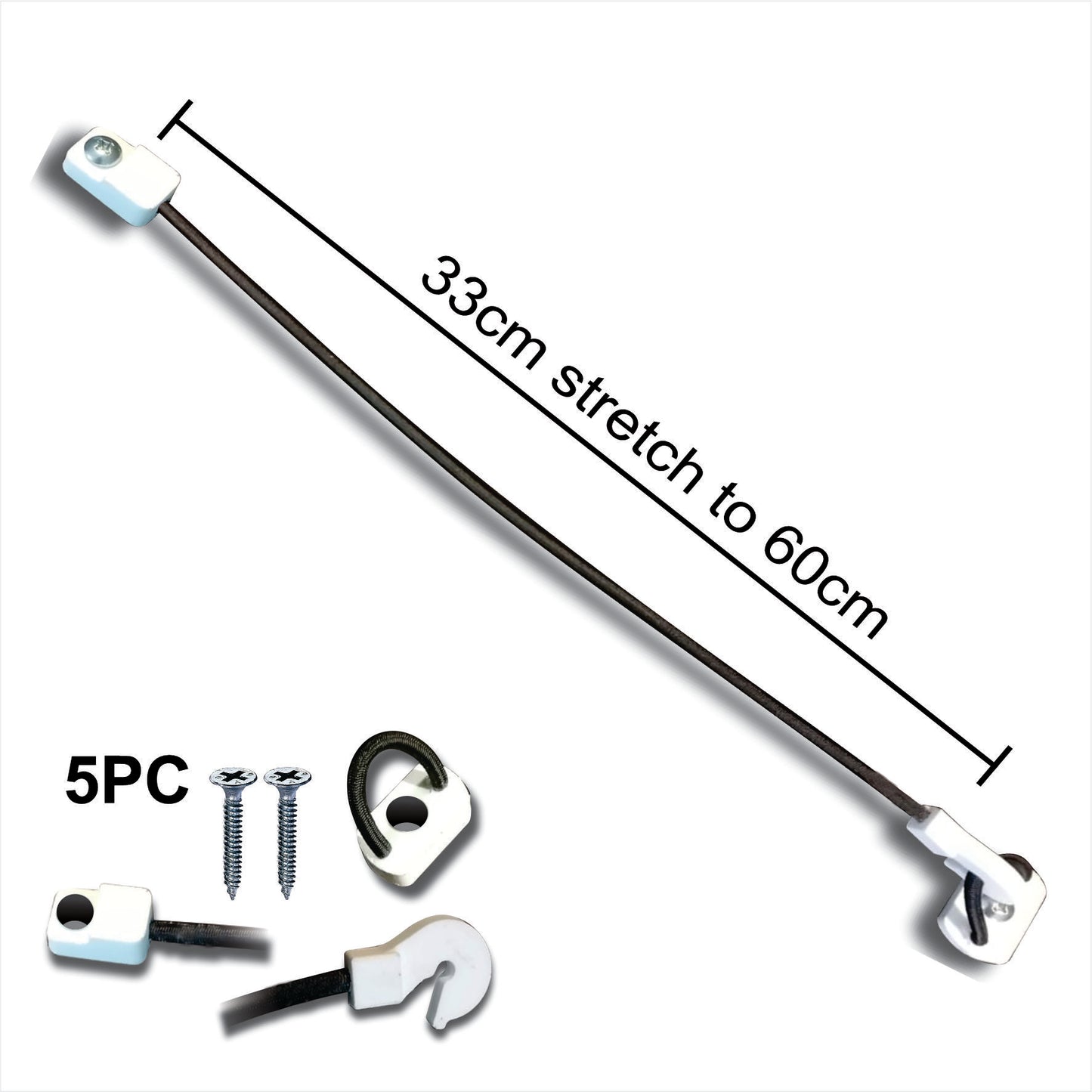 2x Deck Tie-Down / Rod  (Bungee Cord) with free Adhesive Boat Ruler worth R22